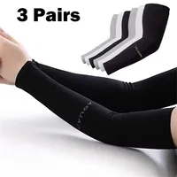 3 Pairs Unisex Sun Protection Arm Sleeves Breathable Cooling Arm Covers For Outdoor Activities Cycling Running Mountaineering