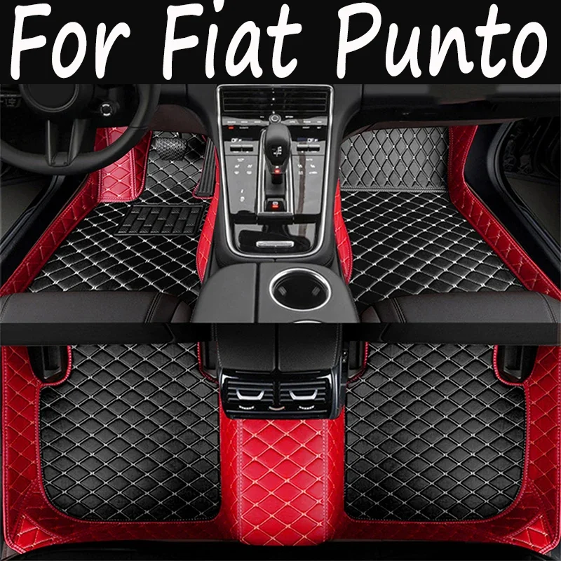 

Кожаные автомобильные коврики на заказ для Fiat Punto 2007 2008 2009 2010 2011 2012 2013, ковры, подушечки для ног, аксессуары 061012