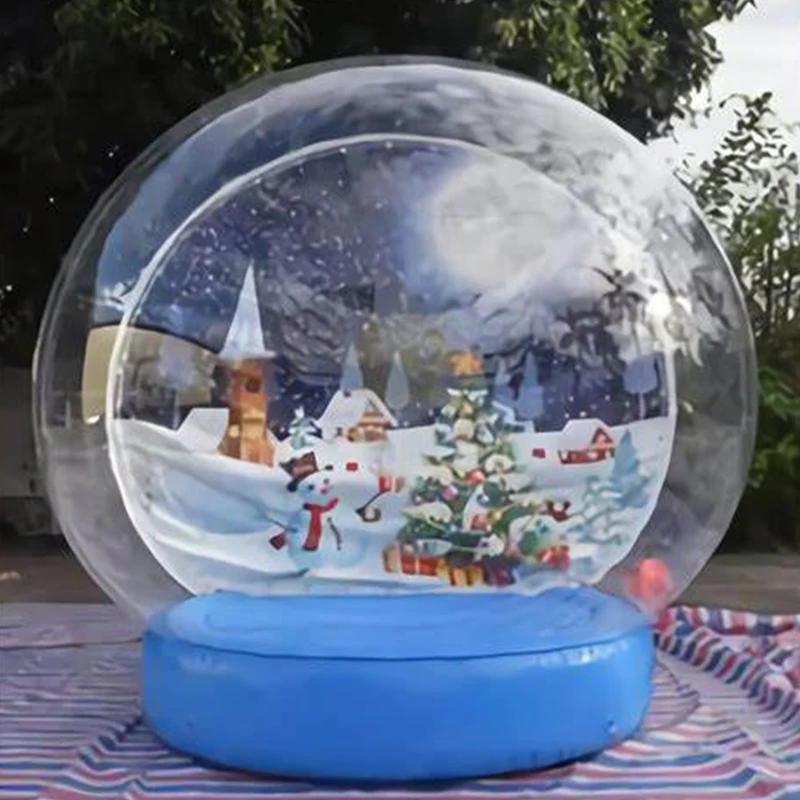 

Life Size 2M/3M/4M Inflatable Christmas Snow Globe For Decoration Snow Globe Outdoor For Photo Booth Go Inside Advertising