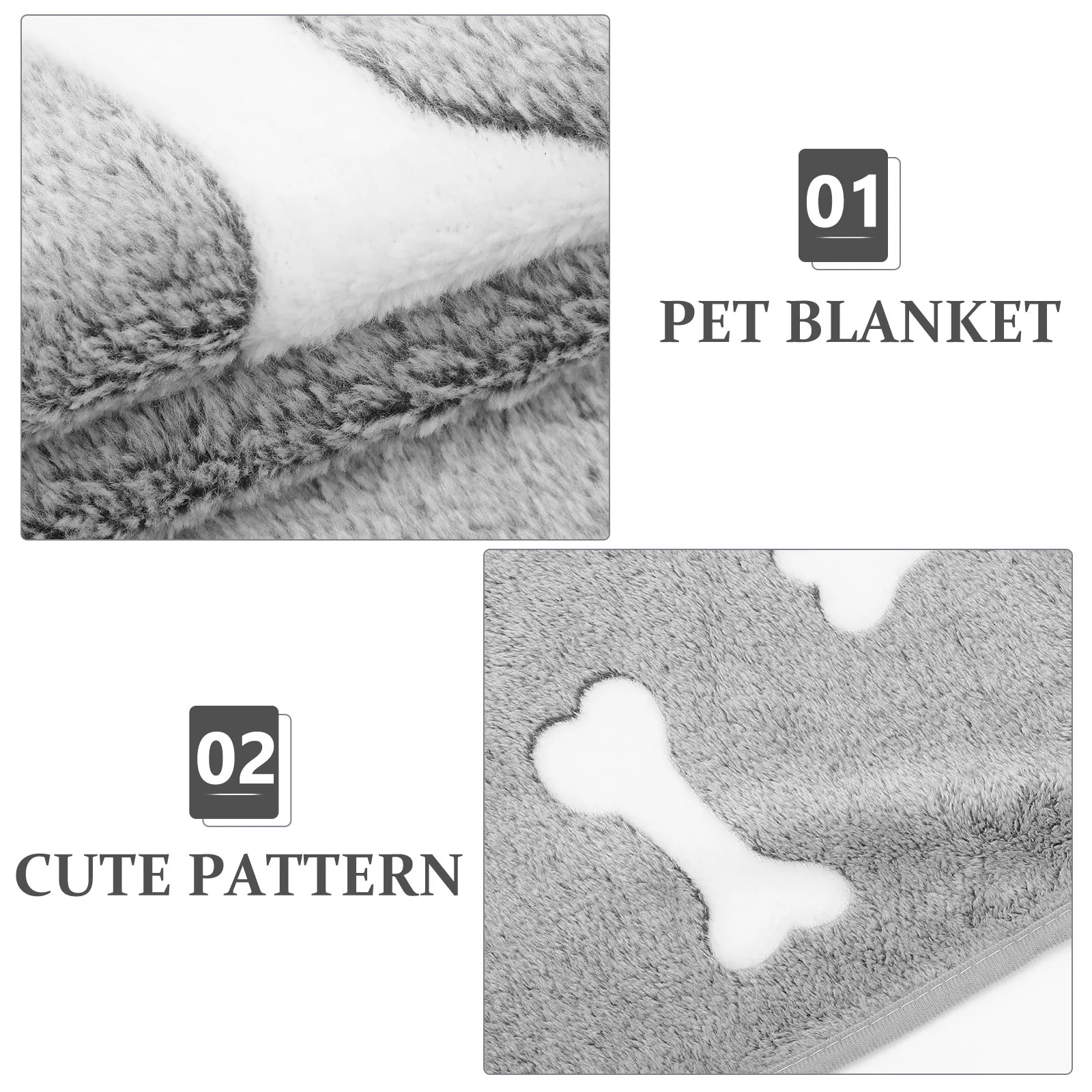 

Cozy Coral Fleece Blanket for Pets Warm Reusable Dog Cat Bed Cover Soft Throw for Sofa Car Travel Cage All Year Round
