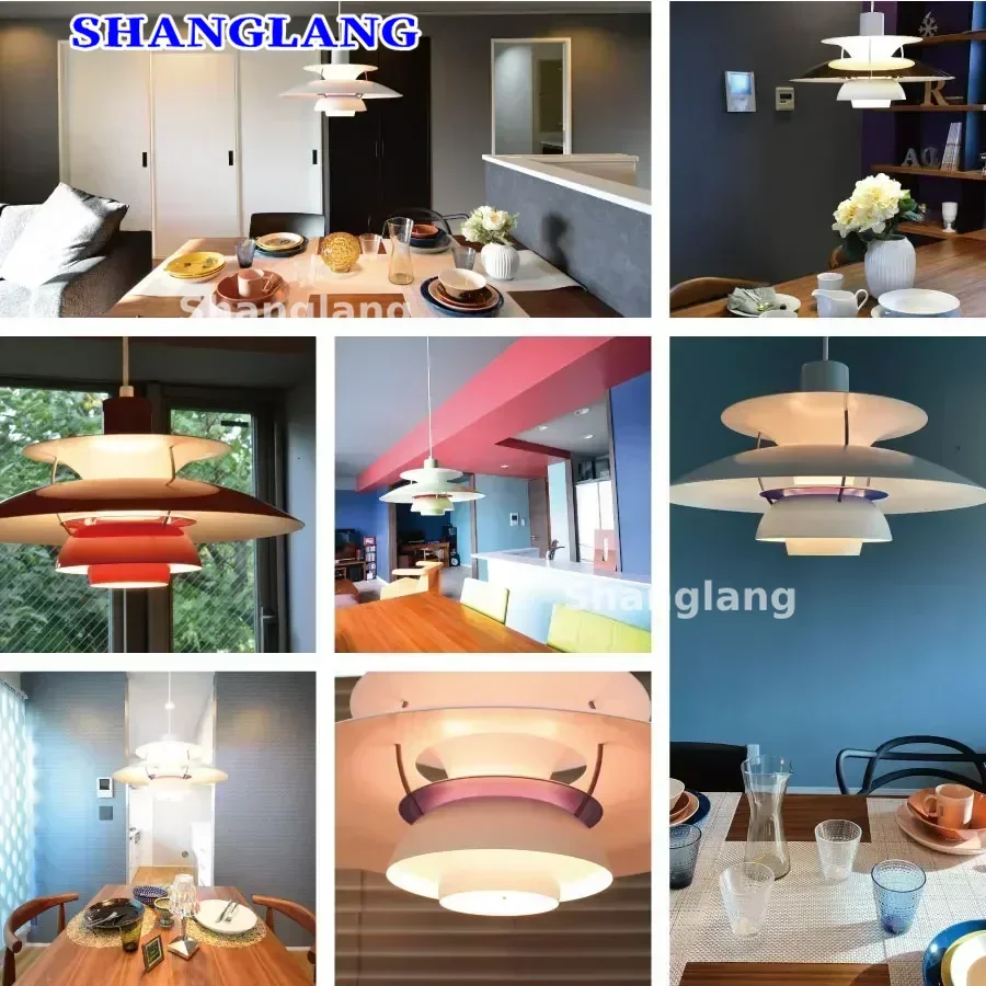 Danish Design Pendant Light High Quality Led Hanging Lamp Living Loui Lustre Kitchen UFO Color Droplight Industrial Chandelier