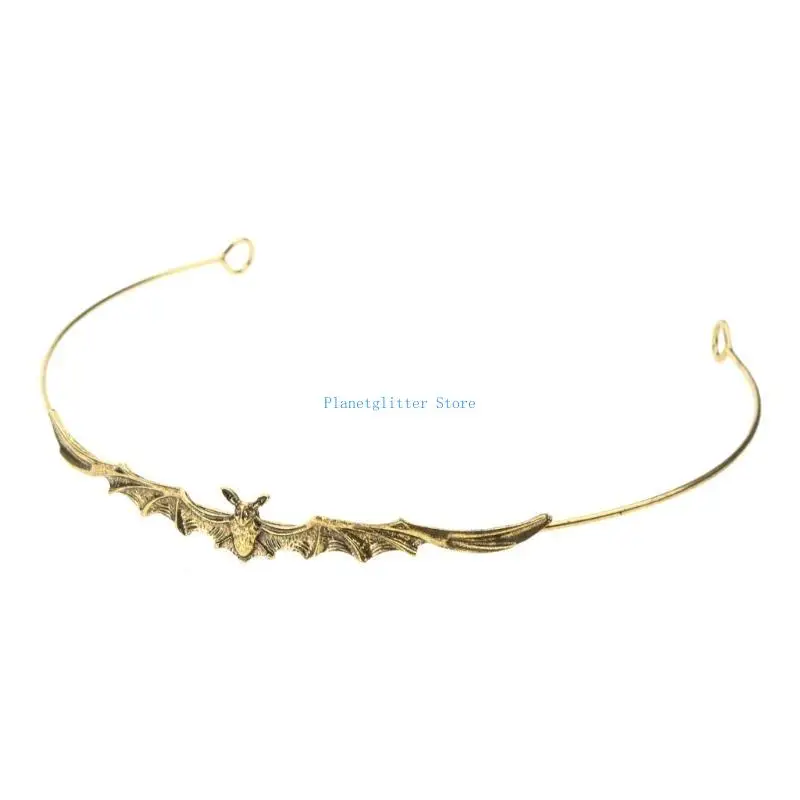 

652B Dark Halloween Bat Wing Headband Queen Headwear Party Wear Gift for Boys Girls