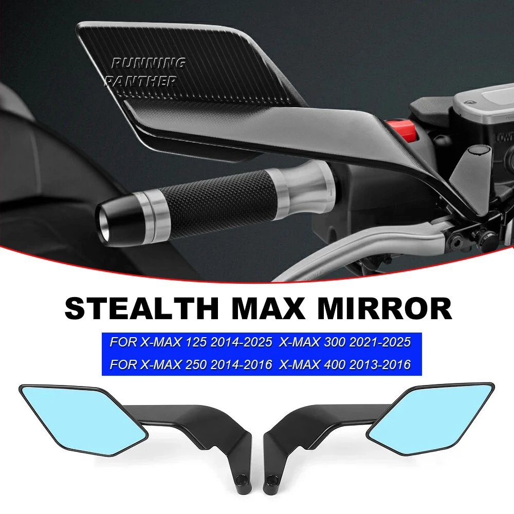 

For Yamaha XMAX125 X-MAX 250 125 X-Max 300 XMAX 400 Motorcycle Stealth Max Side Mirror Accessories Anti-glare Rearview Mirror