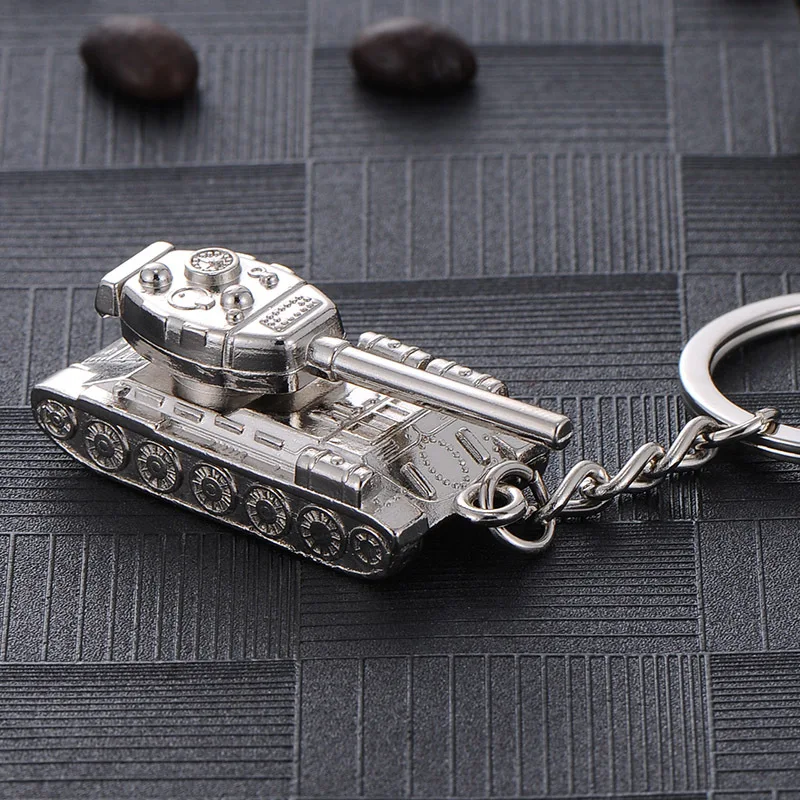 New Creative Men\'s Cool Tank Key Chain Creative Pendant Fashion Tank War Model Key ring Motorbike Airplane Minimodel Gift