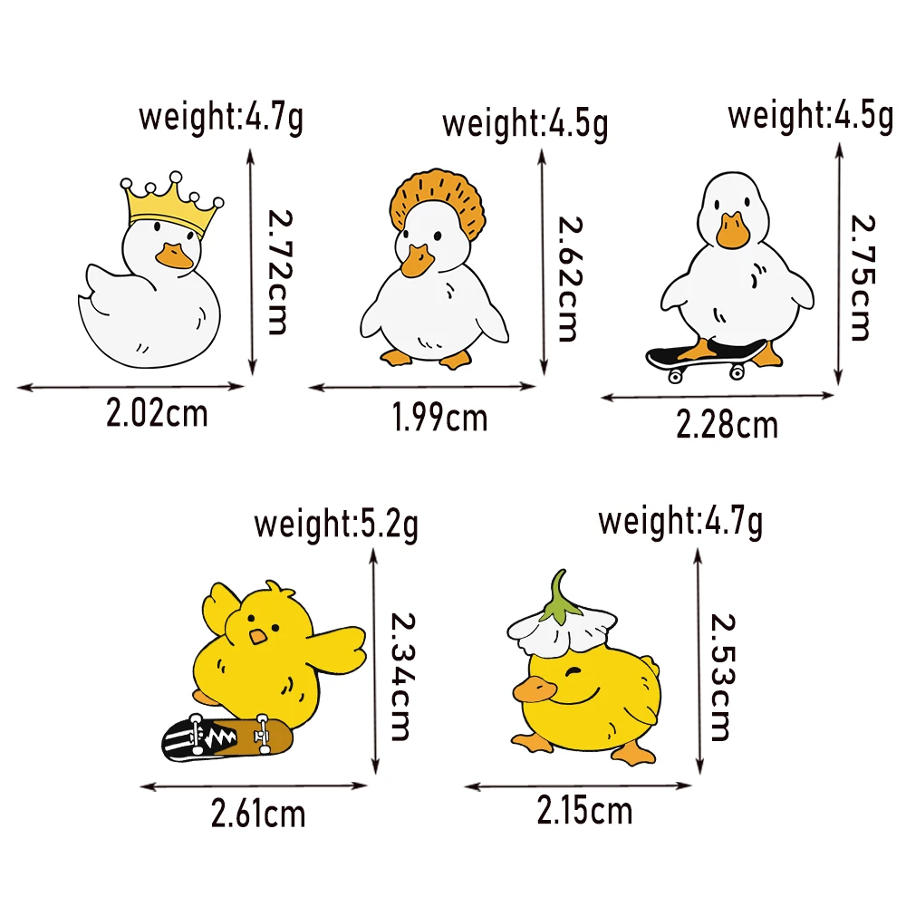 لطيف الحيوان المينا دبابيس ، تاج ، تزلج ، أوزة ، بطة ، الدجاج ، ظهره ، الكرتون التلبيب شارة ، مجوهرات هدايا للأصدقاء ، الجملة