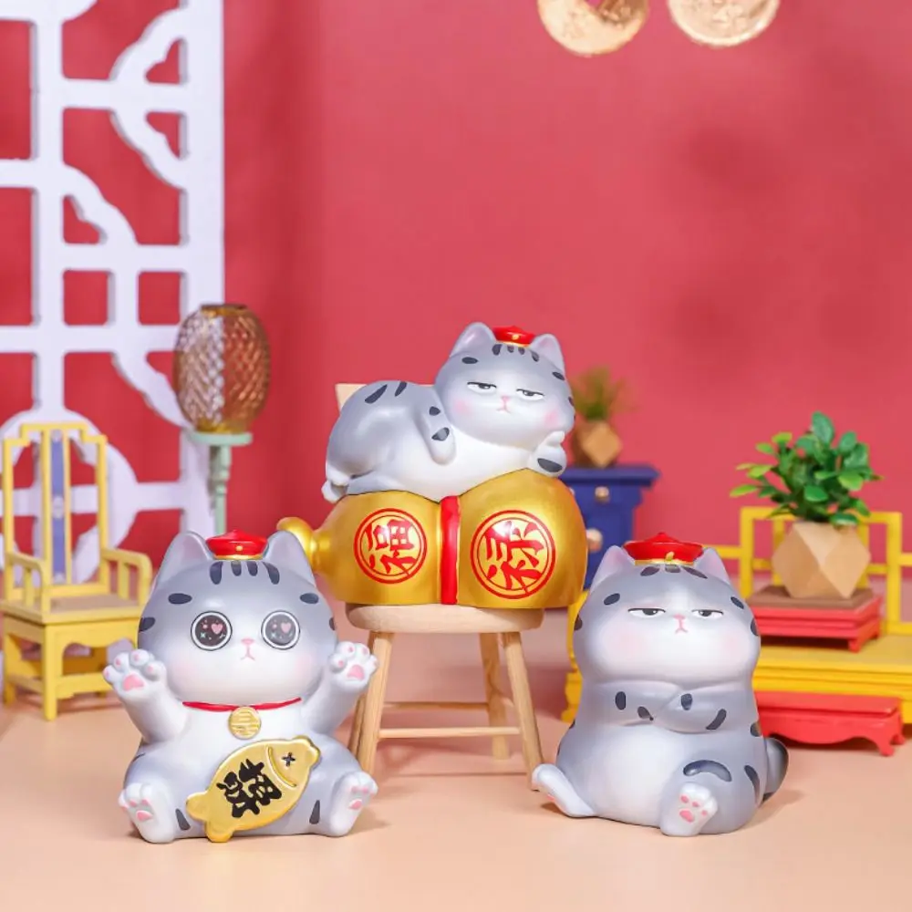 

Supremo Cat Supremo Cat Ornament Funny Miniature Mini Resin Doll Cartoon Wealth Crafts Cartoon Cat Ornaments Desk Decor
