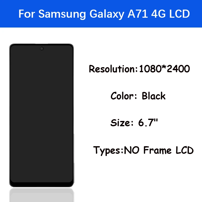 Imagem -02 - Substituição da Tela de Toque Super Amoled para Samsung Galaxy A71 4g Display Lcd 67 A715f A715f ds A715w Montagem Digitalizador