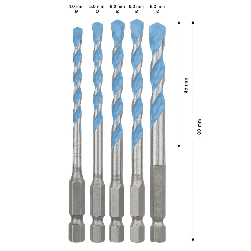 BOSCH 2608900585 EXPERT HEX-9 Multi Construcion Drill Bit Set Hexagon Shank High Precision Drilling Widely Used Tool Attachments