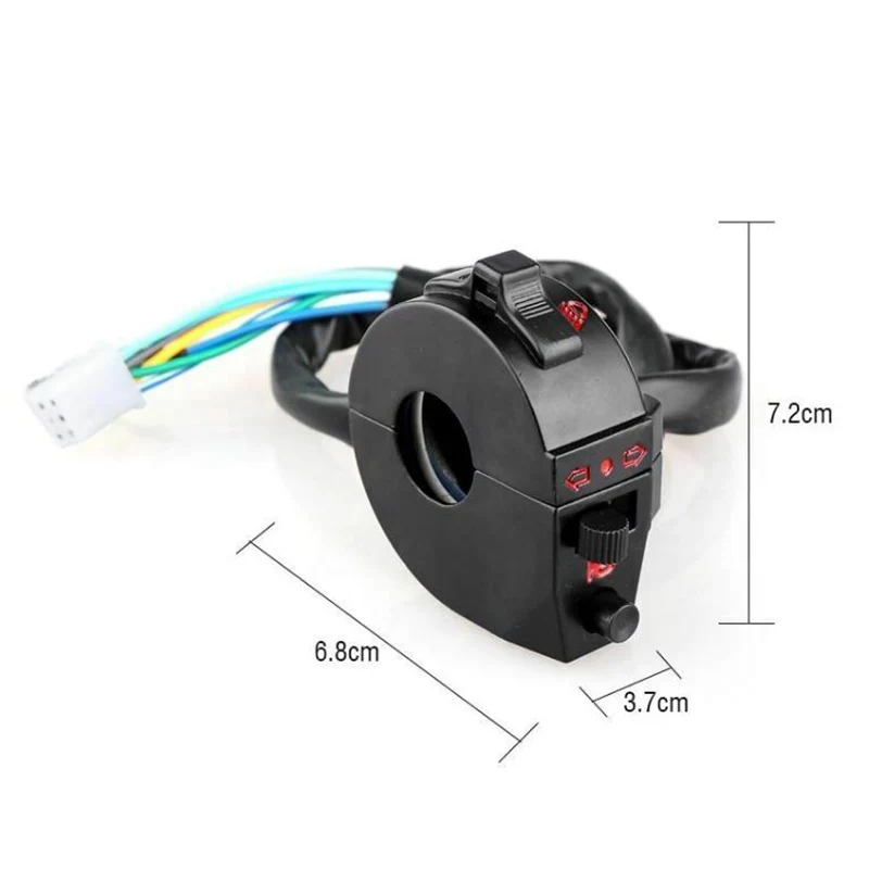 Motorcycle ATV 22mm Handlebar Left Right Side Control Switch High/Low Beam Light Turn Signal Horn Switch 7/8 Inch Motorbike Part