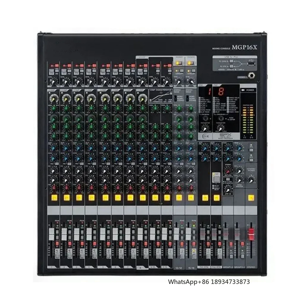 MGP16X 16 Channel Professional Audio Mixing Console Pro Audio Digital Multi Effector Processor for Stage Sound System