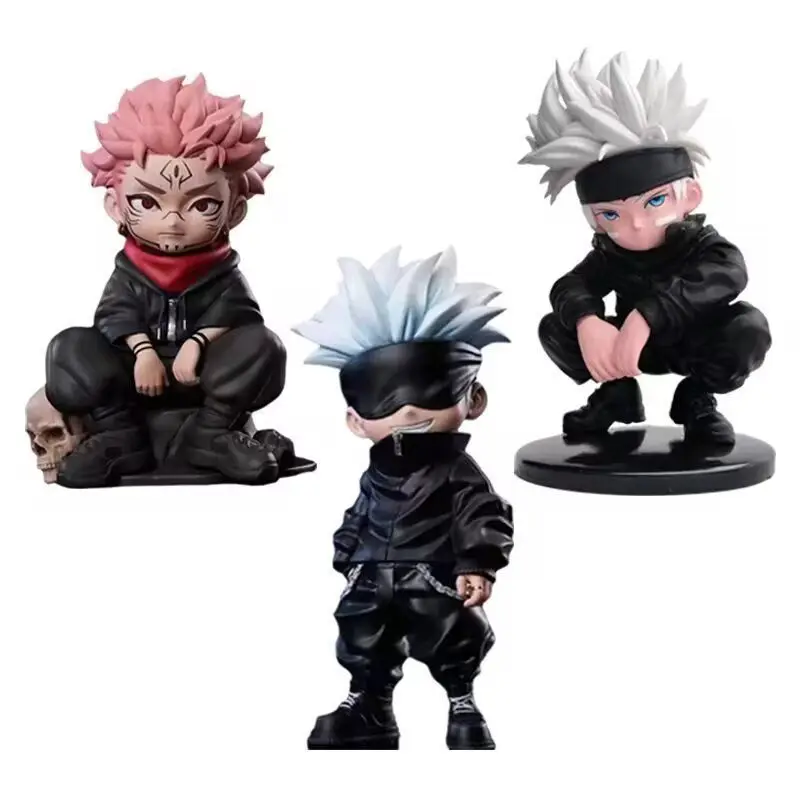 Jujutsu Kaisen Figure Itadori Yuji Gojo Satori Fushiguro Megumi Kugisaki Kawaii Toy Car Decoration PVC Model Gift