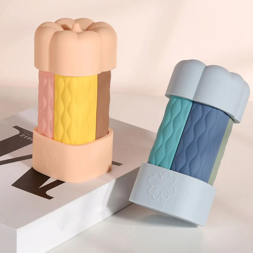 4 in 1 Travel Bottles Silicone Travel Containers BPA Free Leak Proof Refillable Bottle Set for Shampoo Conditioner Lotion