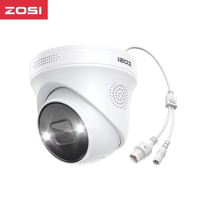 

ZOS Outdoor 2-Way Audio POE IP Camera 8MP AI Face Vehicle Detect Starlight Color Night Vision Street Surveillance