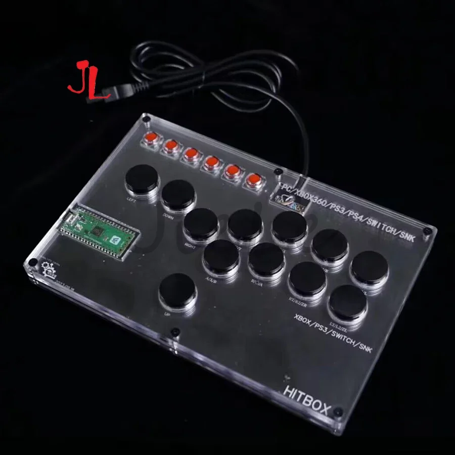 

Ultra-Thin USB Hitbox Arcade Joystick Fight Stick Game Controller for PS4/PS5/PC/Switch SNK NEO GEO Console CBOX Street Fighting