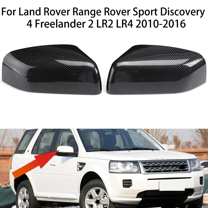 

Car Wing Rearview Side Mirror Covers for Land Rover Range Rover Sport Discovery 4 Freelander 2 LR2 LR4 2010 2011 2012 2013-2016