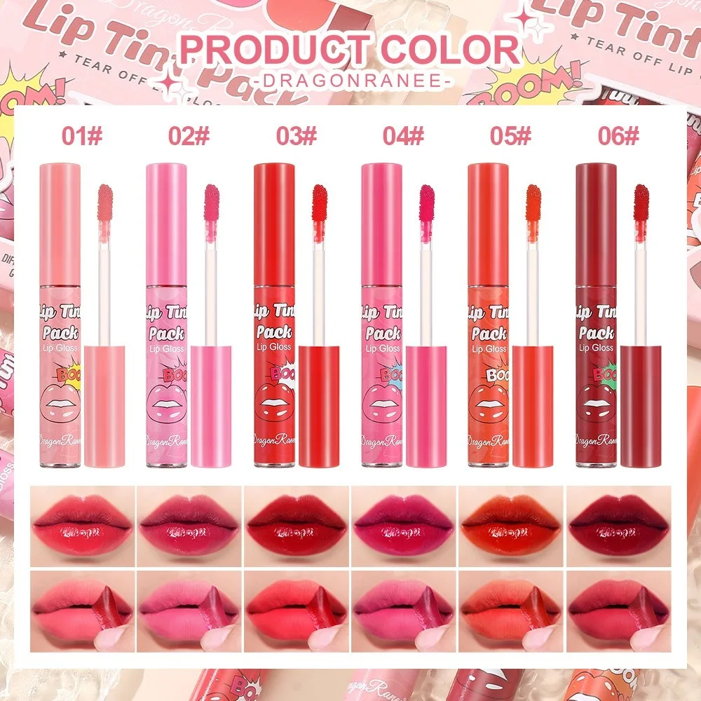 

Creative Colorfast Tear-off Lipstick Long-lasting Beauty Moisturizing Lipstick Waterproof Make Up Lip Glaze Party