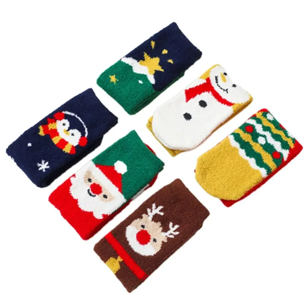

Comfortable Sweet Floor Socks Adult Elk Santa Claus Baby Hosiery Long Tube Socks Baby Stockings Christmas Socks