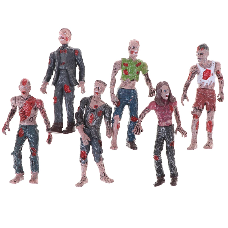 6 Pcs Walking Corpses Model Terror Zombies Kids Children Action Figure Toys Doll