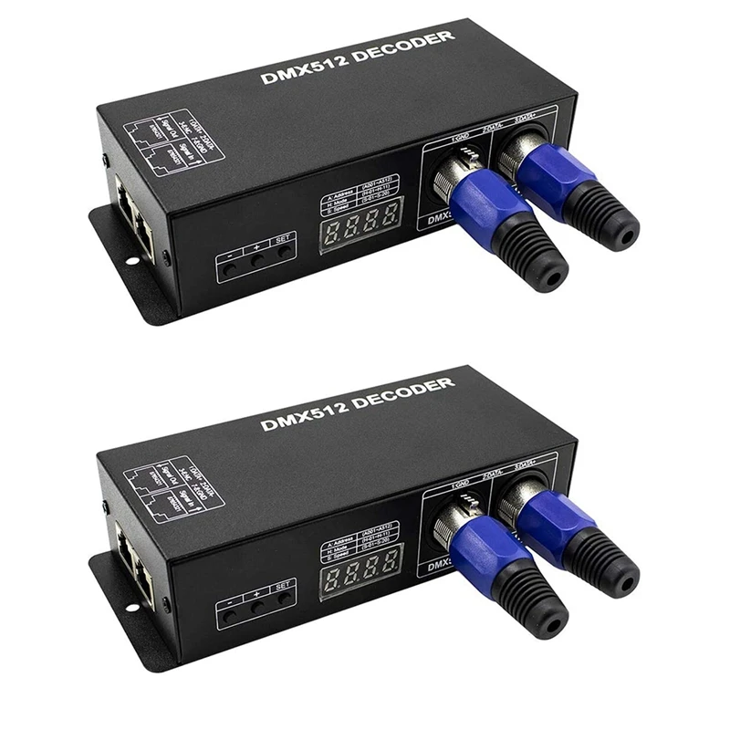 

2X High Power Dmx LED Controller LED DMX 512 Decoder Dimmer Driver DC12V-24V For LED Rgb Strip Or Lights (3 Channel)