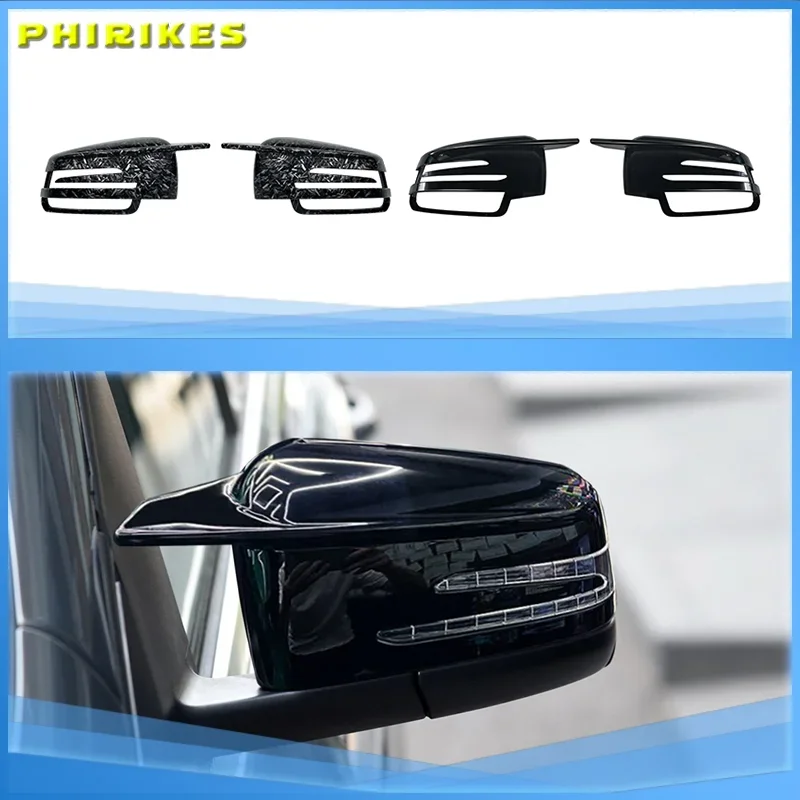 2 stücke Rück Auto Styling Auto Seite Carbon Faser Muster für Mercedes Benz W176 246 204 212 221 C117 X204 x156 Spiegel Abdeckung Kappen