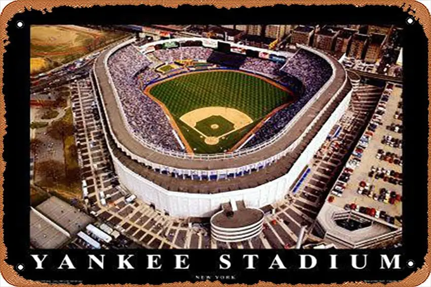 Metal Tin Sign  - Yankee Stadium New York, York Poster Plaque Cafe, Bar, Home Wall Decor, caizhi801375-aluminum si