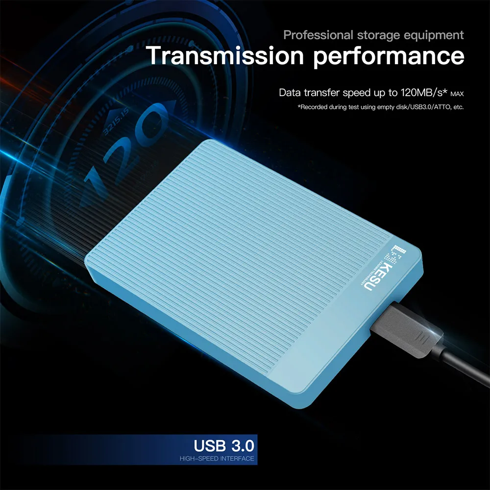 KESU HDD 2.5" Portable External Hard Drive disk 1tb /320gb/500gb/750gb USB3.0 Storage Compatible for notebook PC Mac Desktop PS4