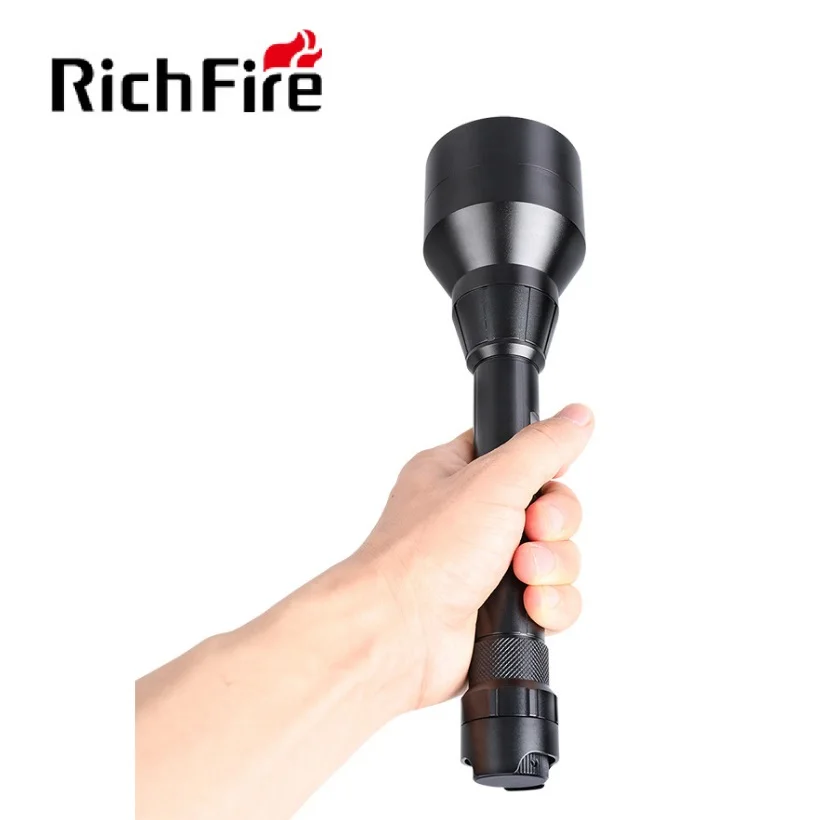 RichFire Tactical Flashlight White Red IR Green 900m Long Beam Powerful Zoomable Torch with 18650 Battery for Camping Hunting