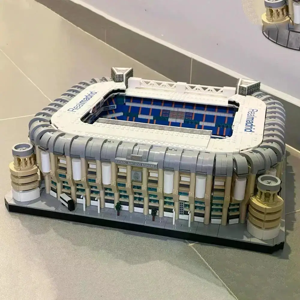 IN Stock 10299 Ideas Famous Santiago Bernabeu Stadium Real Madrid Moc Bricks Modular Landmark Model Building Block Kids Toy