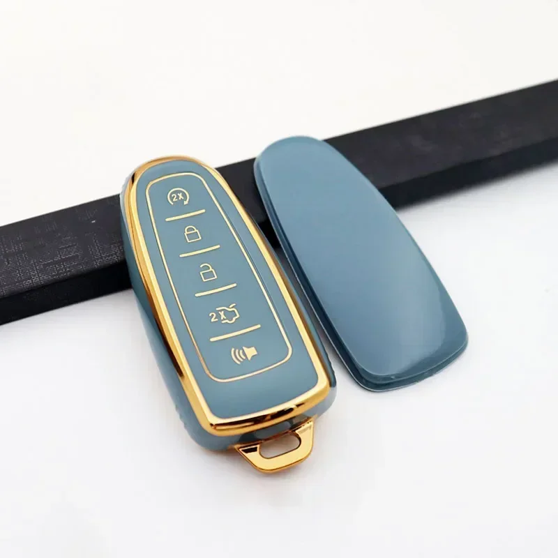 

5-кнопочный чехол для автомобильного ключа, брелок для Ford Edge Explorer Escape Focus Taurus Flex Lincoln Navigator