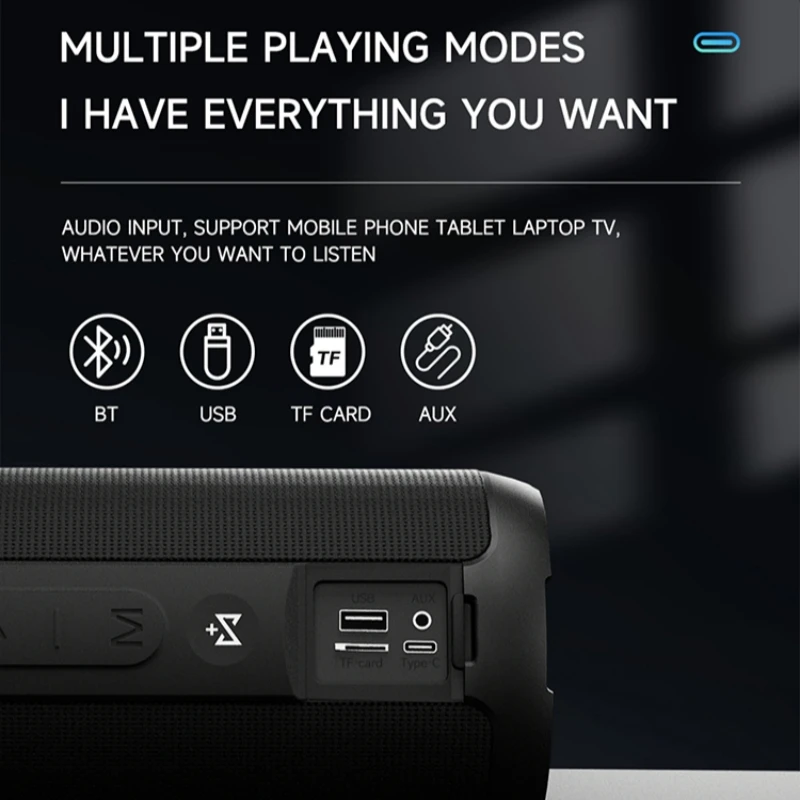 SODLK-سماعة بلوتوث محمولة ، مضخم صوت لاسلكي في الهواء الطلق ، IPX7 مقاوم للماء ، اقران TWS ، ستيريو سطح المكتب للكمبيوتر ، جديد ، 60 واط