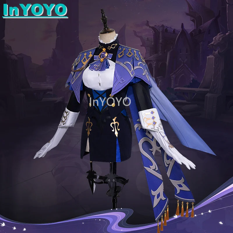 InYOYO Clorinde Cosplay Genshin Impact Costume Gorgeous Dress Lovely Uniform Game Suit Halloween Party Outfit Women XS-3XL New