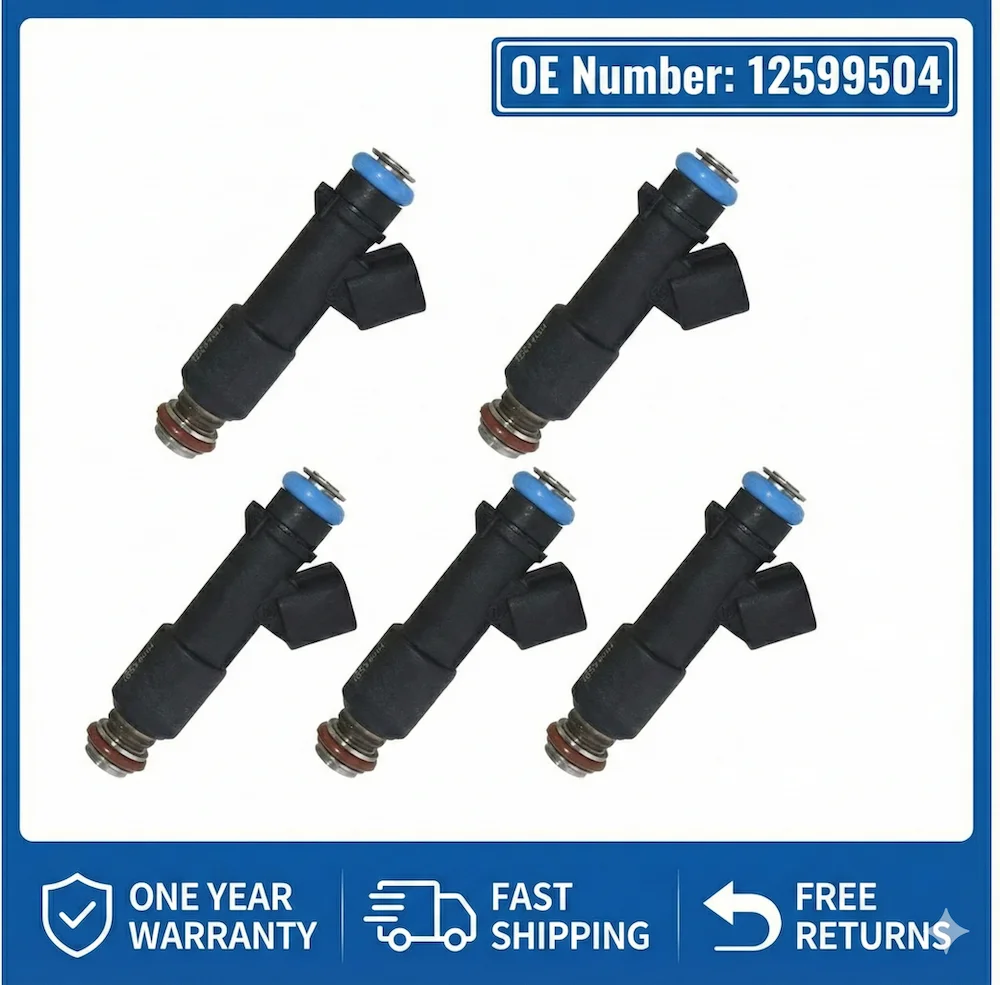

5x Flow Matched Fuel Injectors 12599504 For Hummer H3 Chevy Colorado 3.7L