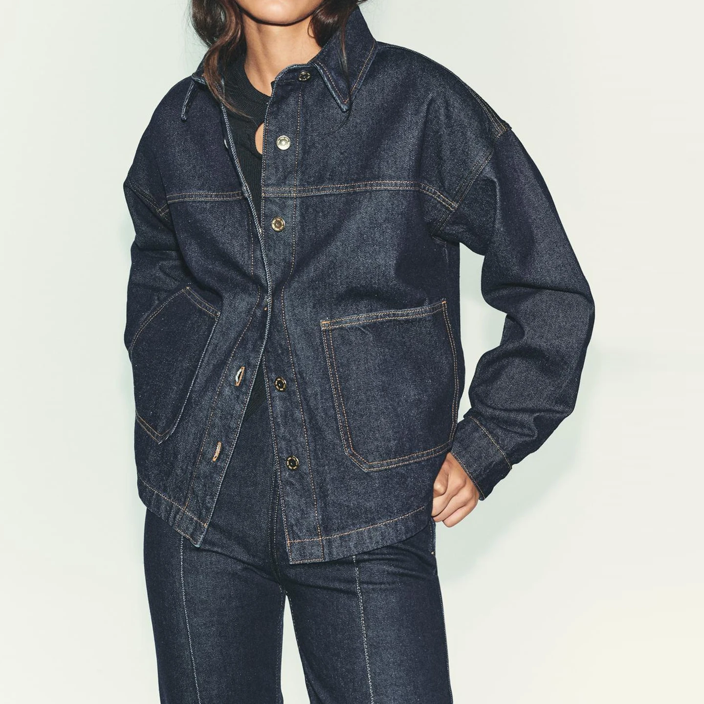 

Z Женское джинсовое пальто Faion с kets Personali Sli Верхняя одежда с длинным воротником-стойкой и пуговицами