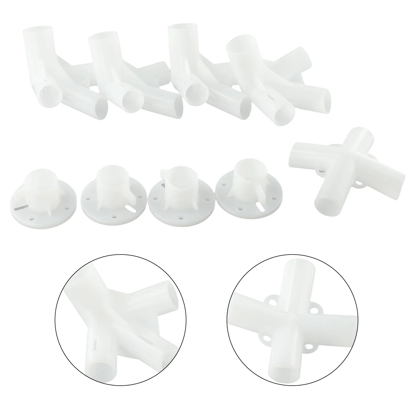 9 Pieces For Gazebo Tent Connector Accessories for 3x3m Includes Plastic Feet Roof Center and Corner Connectors