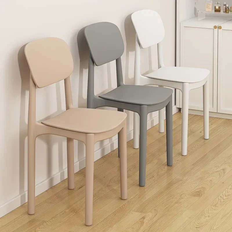 

Plastic chair backrest thickened dining chair comfortable sedentary dining table and chairs can be stacked