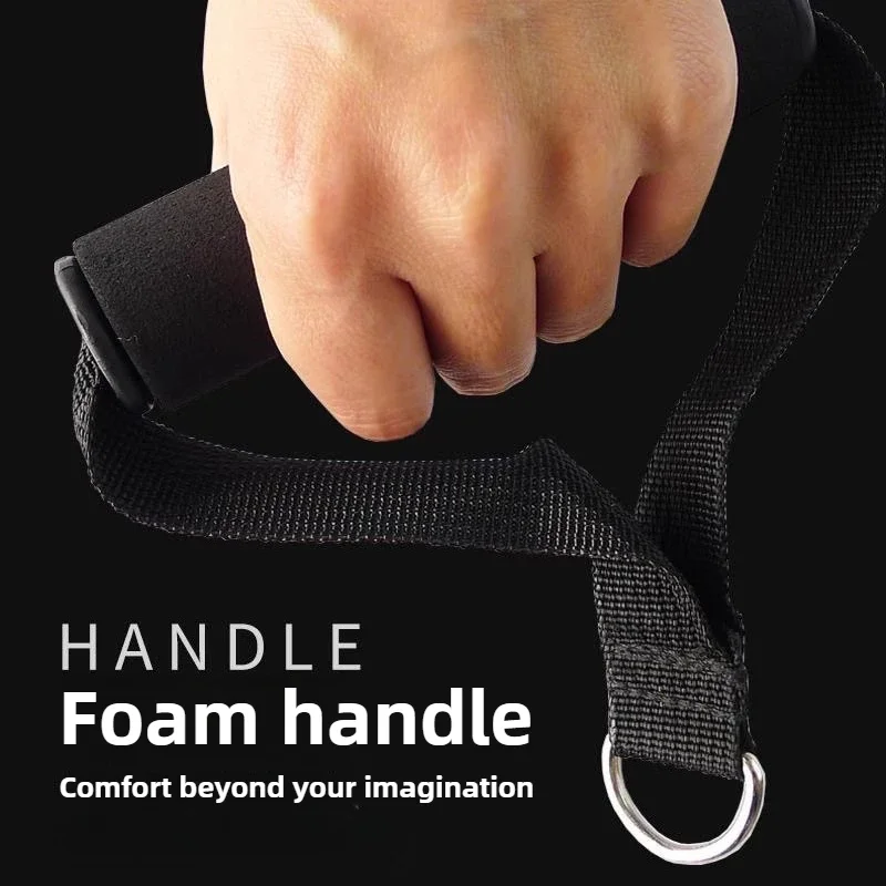 Faixa de resistência resistente alças d-ring apertos cinta de fitness para ginásio máquina de cabo puxar corda treinamento de força treino