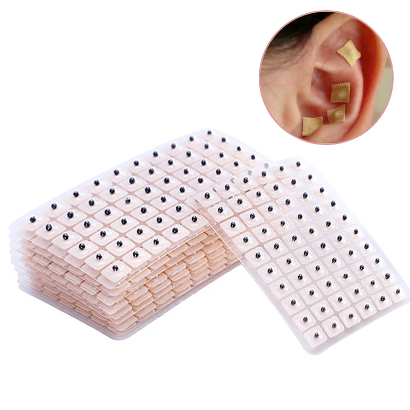 600Pcs Cowherb Seed Ear Stickers Auriculotherapy Acupuncture Massage Therapy Dredge Body Meridians Improve Vision Treat Insomnia