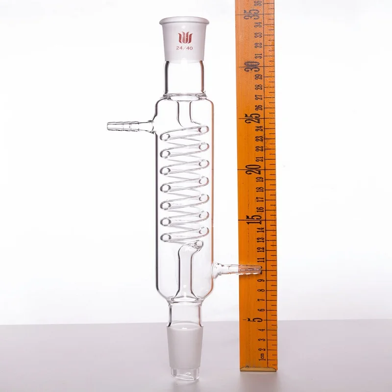 SYNTHWARE Grignard snake condenser, GRAHAM, Joint 14/20 19/22 24/40 29/42, Effective length 120mm-500mm, Borosilicate glass, C14