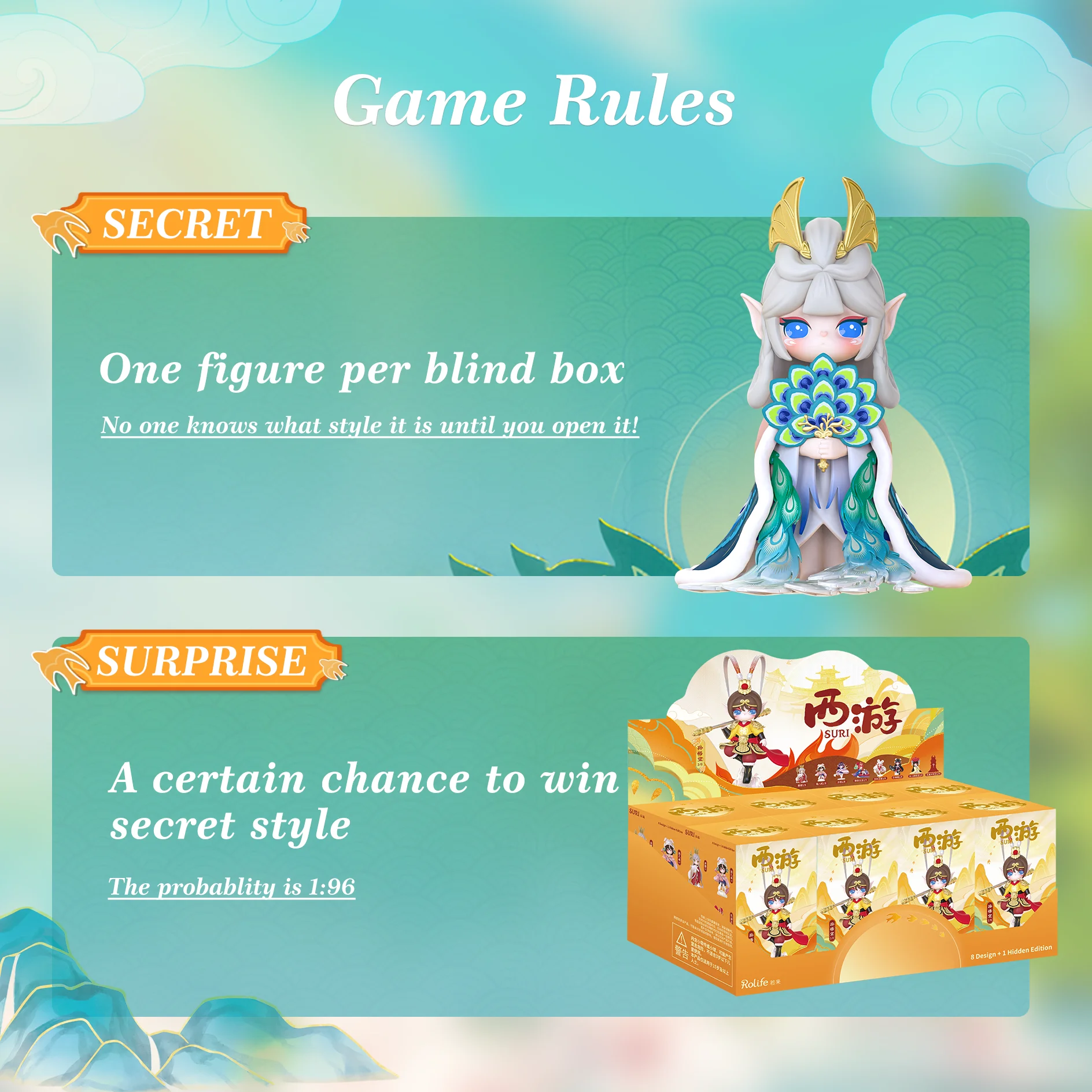 Rolife Suri Blind Box Suri's Journey to the West Action Figure Collectible Doll Toys Surprise Box Gift for Kids Friends Adults - view 6
