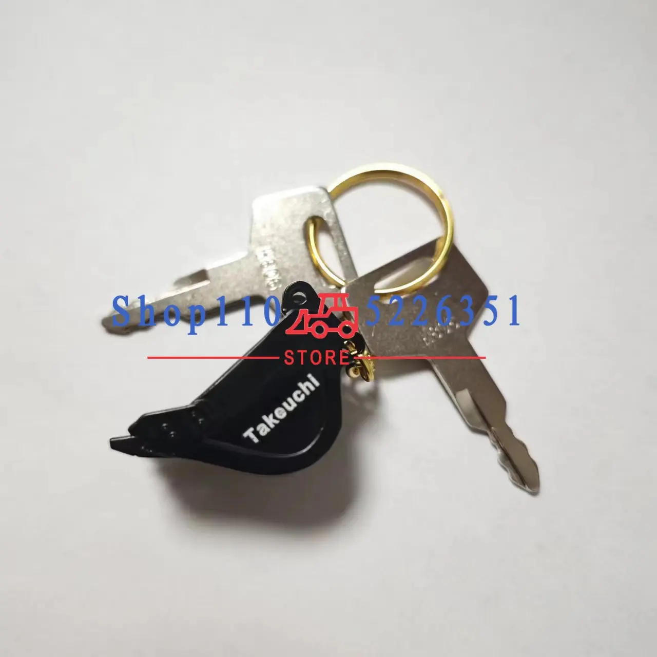 2PCS H806 Keys Excavator Keychain for Takeuchi 60/75150/160/175/180 Fuel Tank Cover Ignition Switch Start Key
