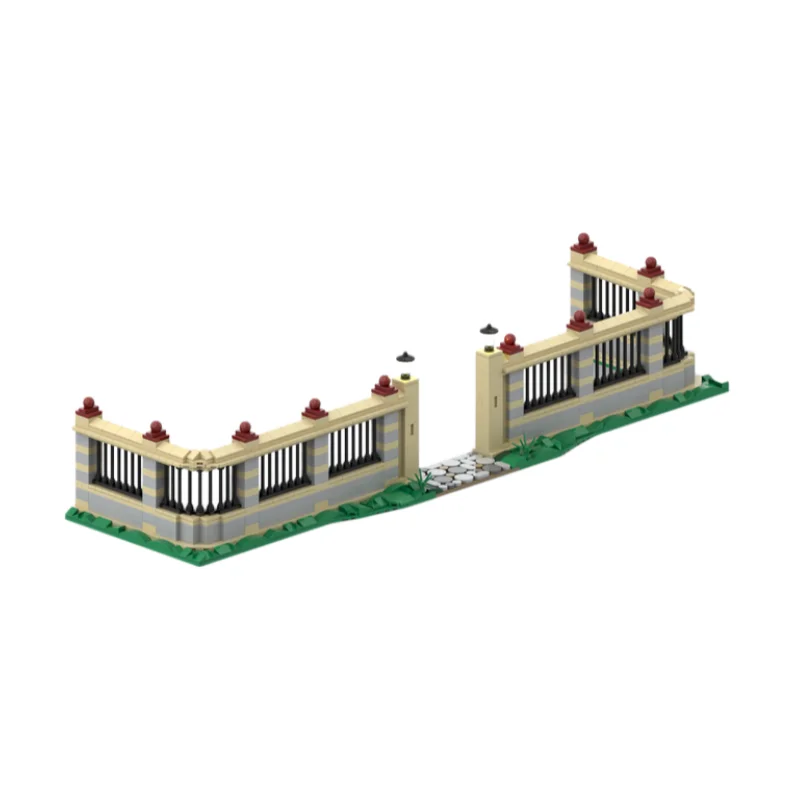 MOC fence design creative series model - small particles building toy blocks (873 pieces) suitable for all enthusiasts - desktop