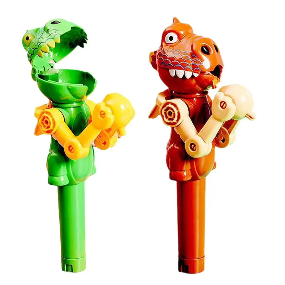 Simpatico porta snack giocattolo per bambini Porta robot lecca-lecca Porta caramelle Custodia per lecca-lecca a forma di dinosauro
