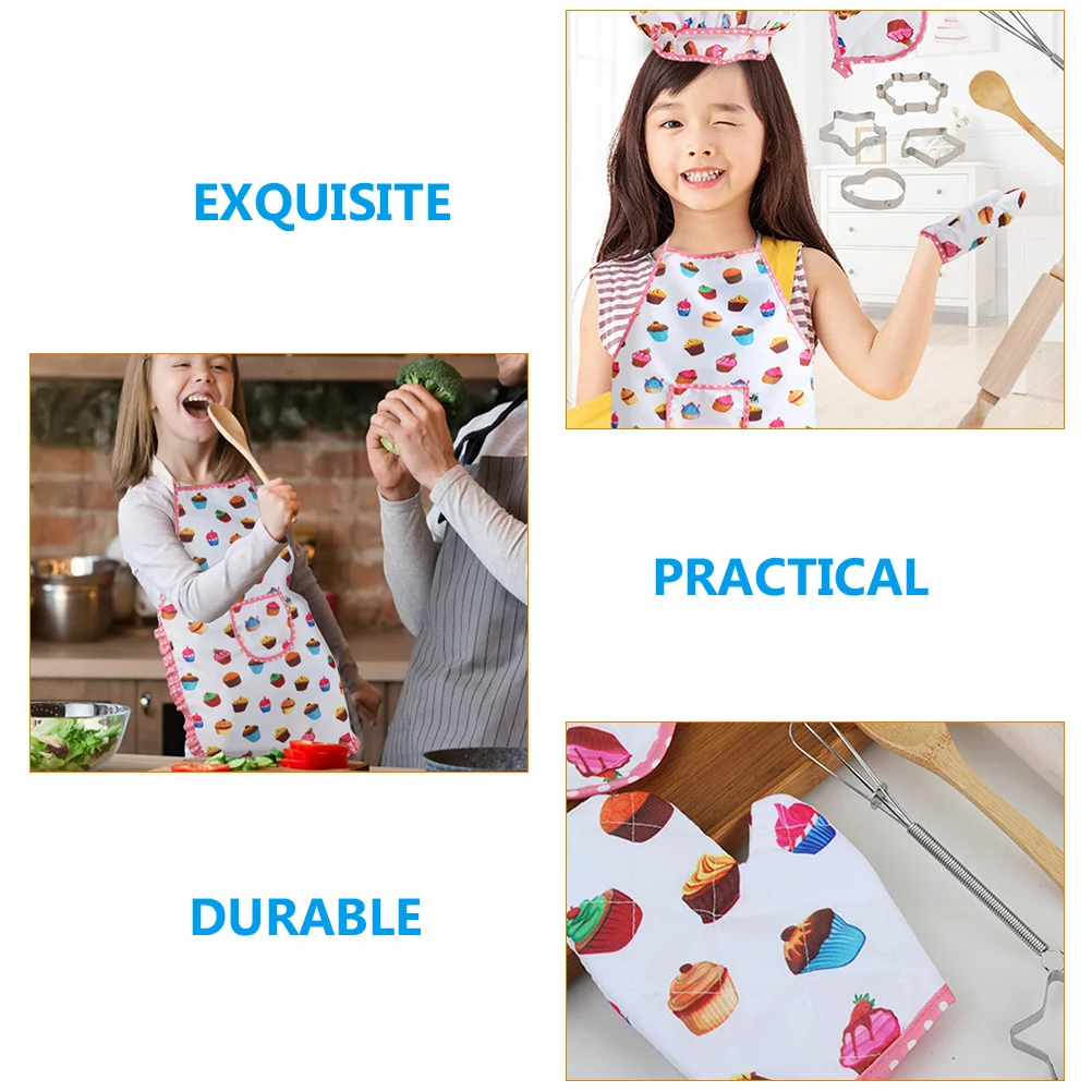 1 conjunto crianças cozinha fingir jogar conjunto de alta qualidade criança chef traje para meninos meninas cozimento atividade aprendizagem diversão