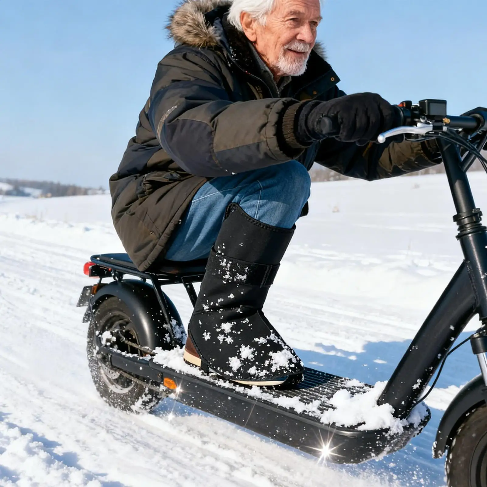 Cycling Shoe Covers Waterproof Warm Foot Gear Shoe Covers for Snow for Winter Skiing Hiking Men Women Walking Climbing Cycling