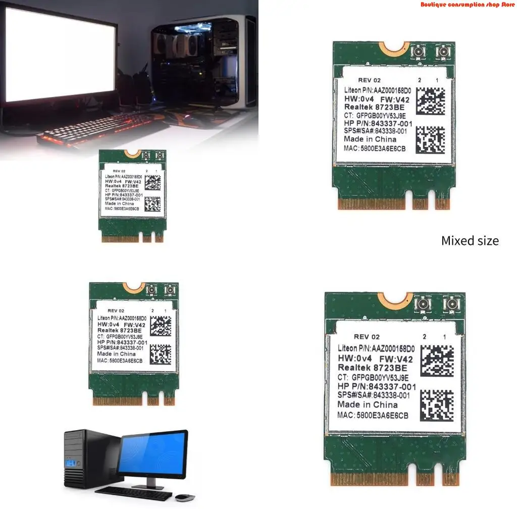 L9NA Card 300Mbps 2.4Ghz + Bluetooth-compatible 802.11n WiFi Card NGFF-