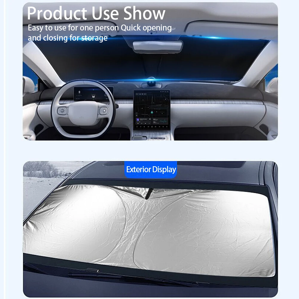 For Skoda Octavia Kodiaq Karoq Front Windshield Sunshade Anti-UV Heat Insulation Foldable Car Interior Accessories view 3
