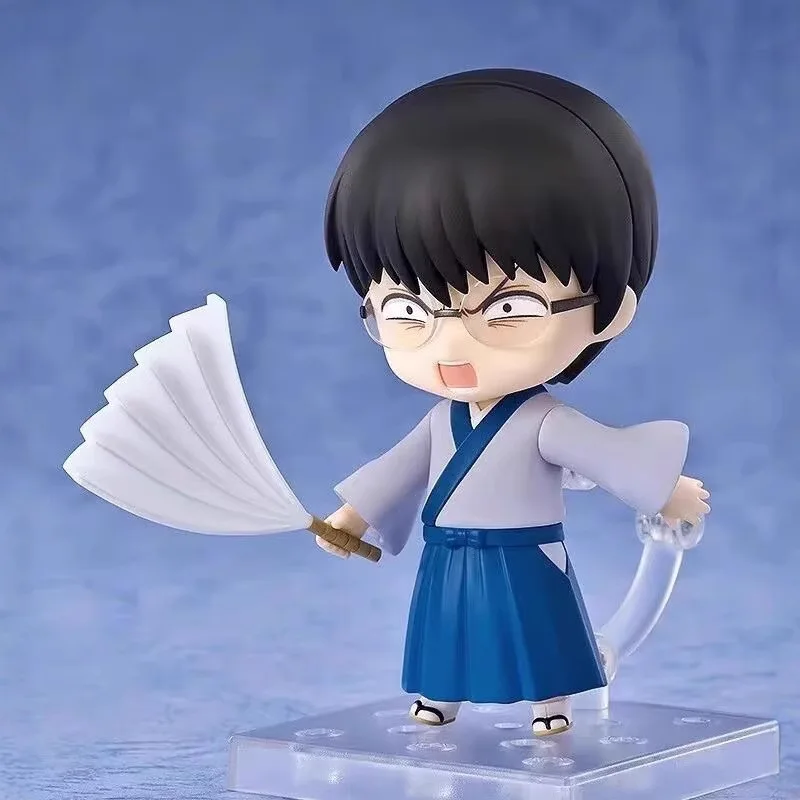 10cm # 2462 Kagura # 2458 Shimura Shinpachi # 2420 Gintama Sakata Gintoki Anime Action Figure Brinquedos