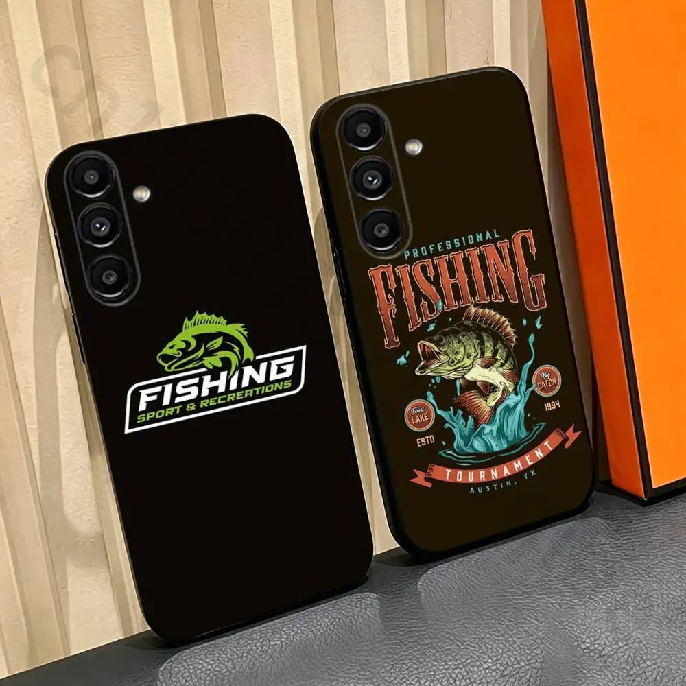 Nash Fishing Logo Phone Case For Samsung Galaxy A13,A21s,A22,A31,A32,A52,A53,A71,A80,Soft Black Shell