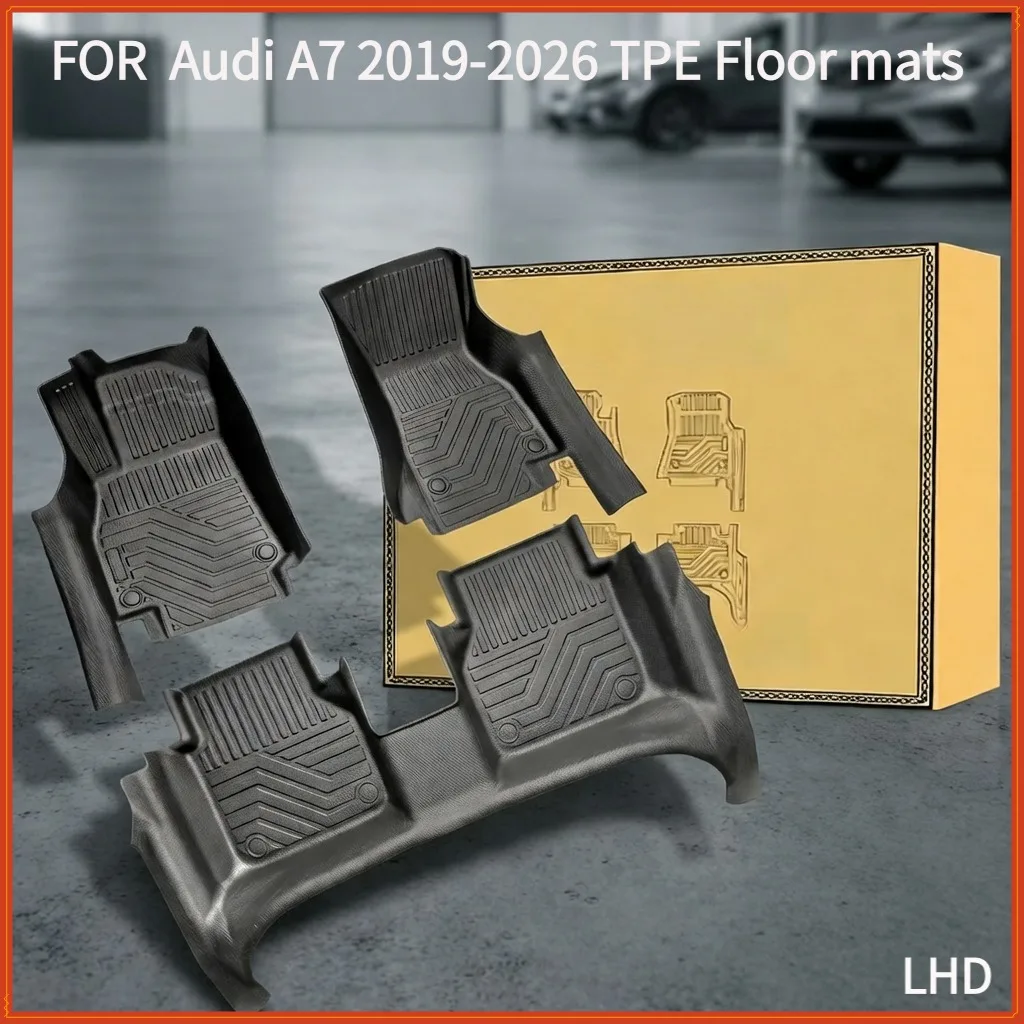 5D TPE Floor Mats  For AUDI A7 2019-2026 LHD Waterproof Custom Fit All-Weather Full Coverage  accessories