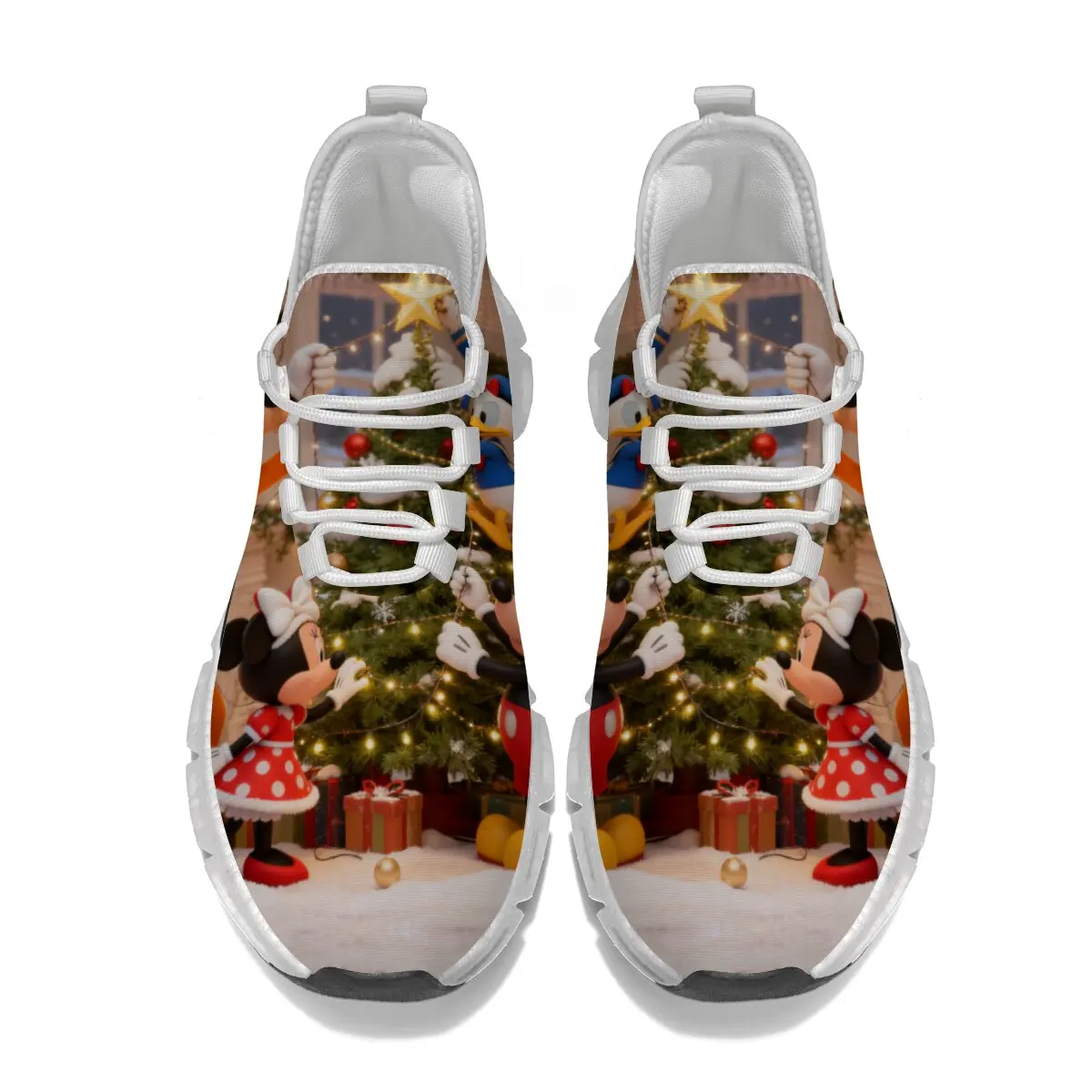 أحذية رياضية كاجوال قابلة للتنفس من ديزني لعيد الميلاد ميكي ميني جوفي، أحذية رياضية خفيفة الوزن للرجال في الهواء الطلق